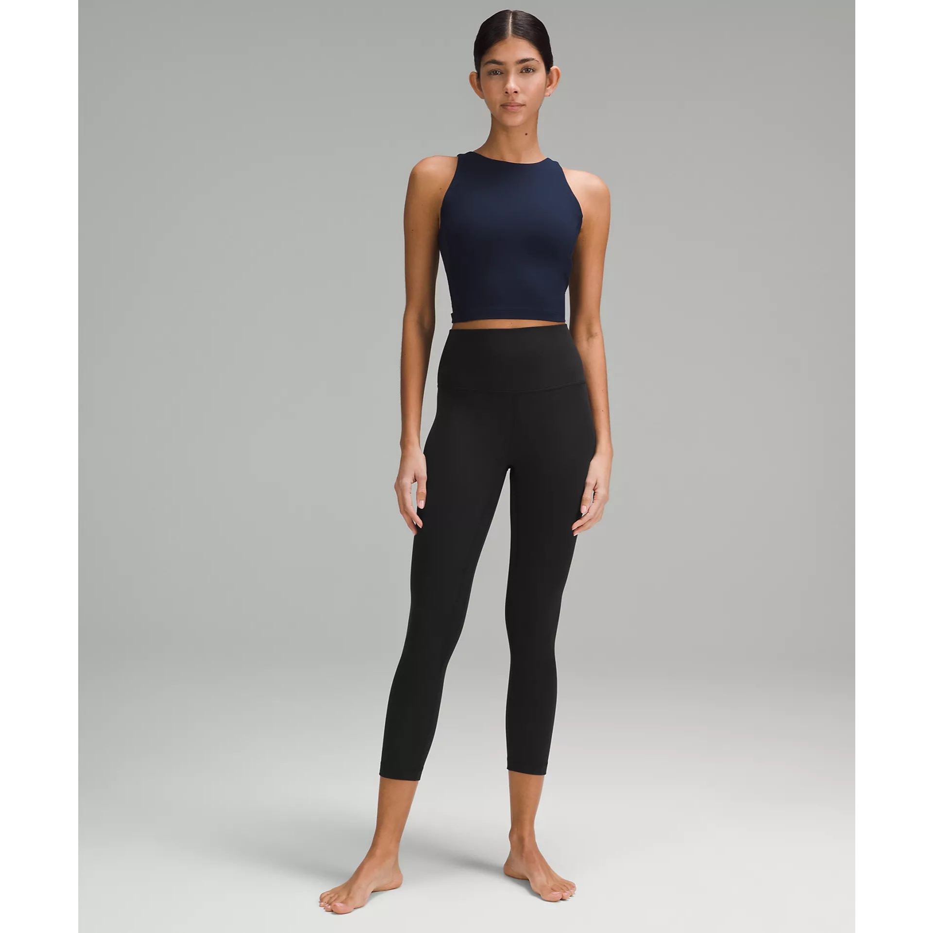 Lululemon Align High-Rise Crop 23" Black Leggings Size 6 Nwt
